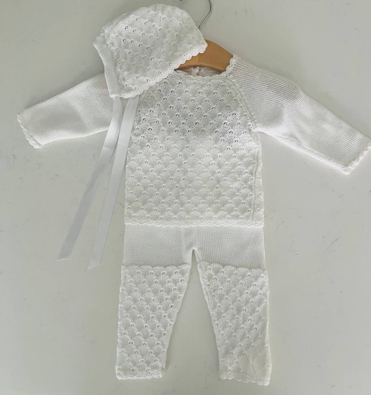 Aldana - Baby Boys 3pc Knit Pant Set With Hat