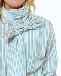 Forte Forte - Chic Striped Taffetas Shirt With Detachable Bow