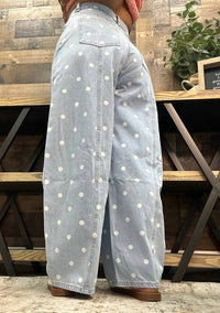 Peach Love - Polka Dot Gypsy Fit Pants