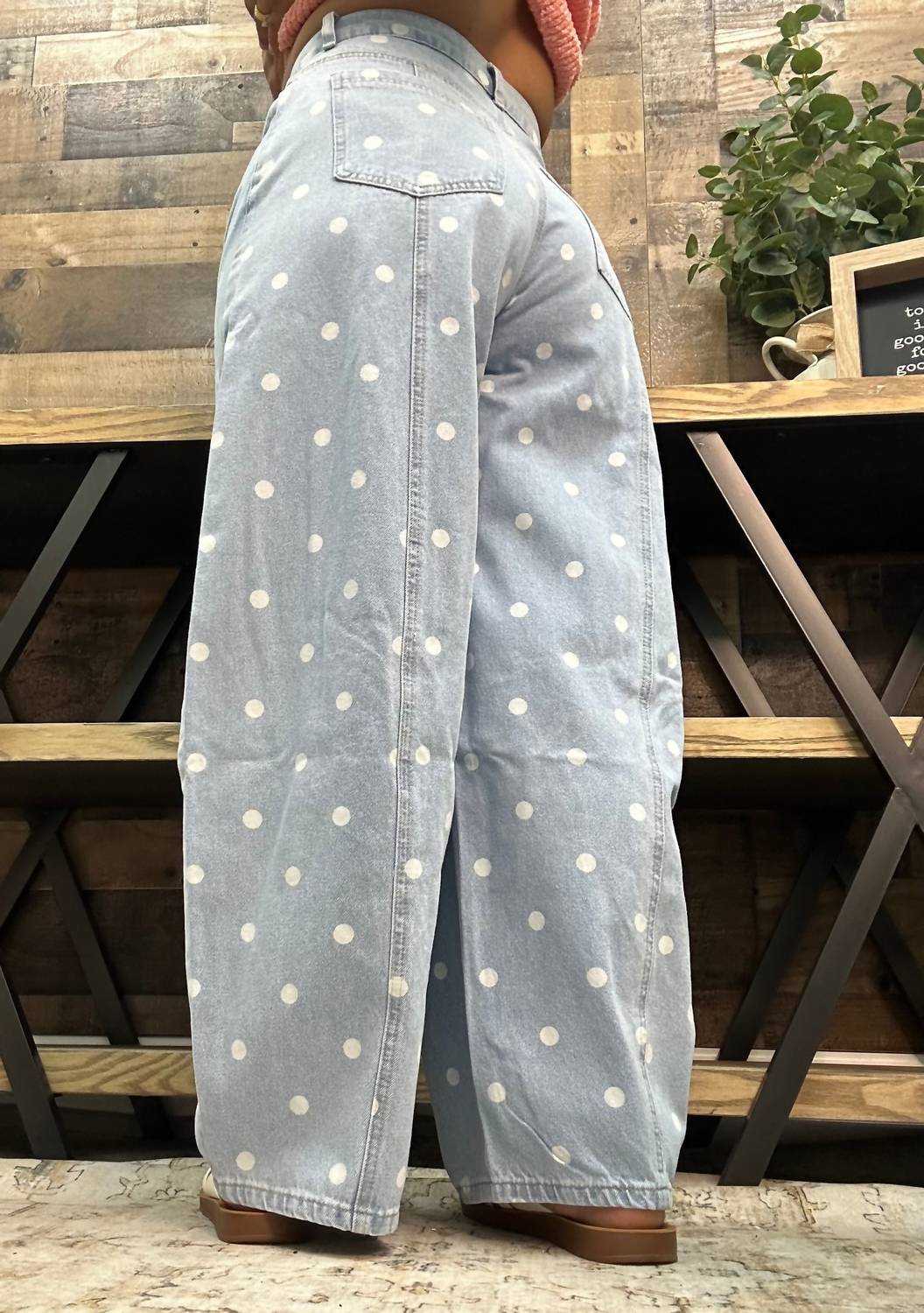 Peach Love - Polka Dot Gypsy Fit Pants