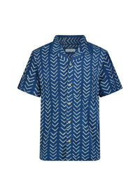Printed Short Sleeve Camp Collar Shirt