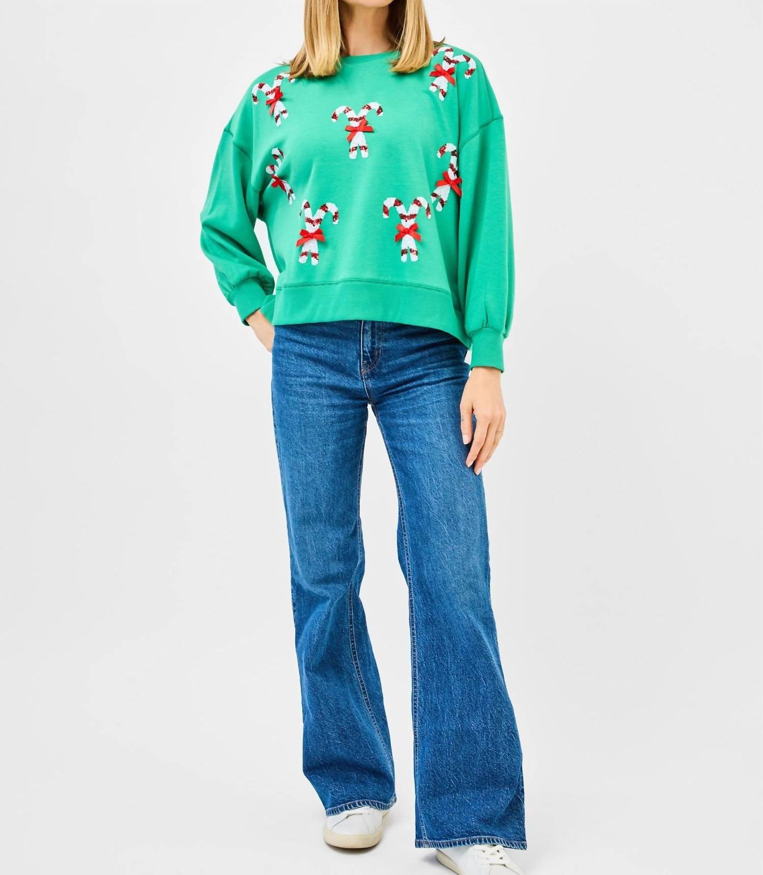 Mary Square - Millie Candy Cane Sweatshirt