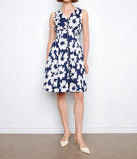 CHARLIE B Voile Printed Front Zip Mini Dress in dahlia - women's dress