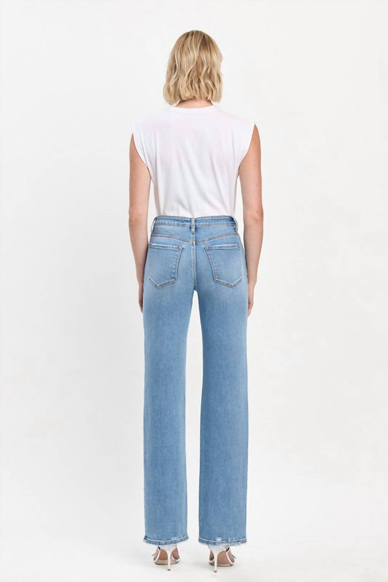 Lovervet - High Rise Slim Wide Jeans
