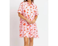 Karlie - Beach Linen Shirt Mini Dress