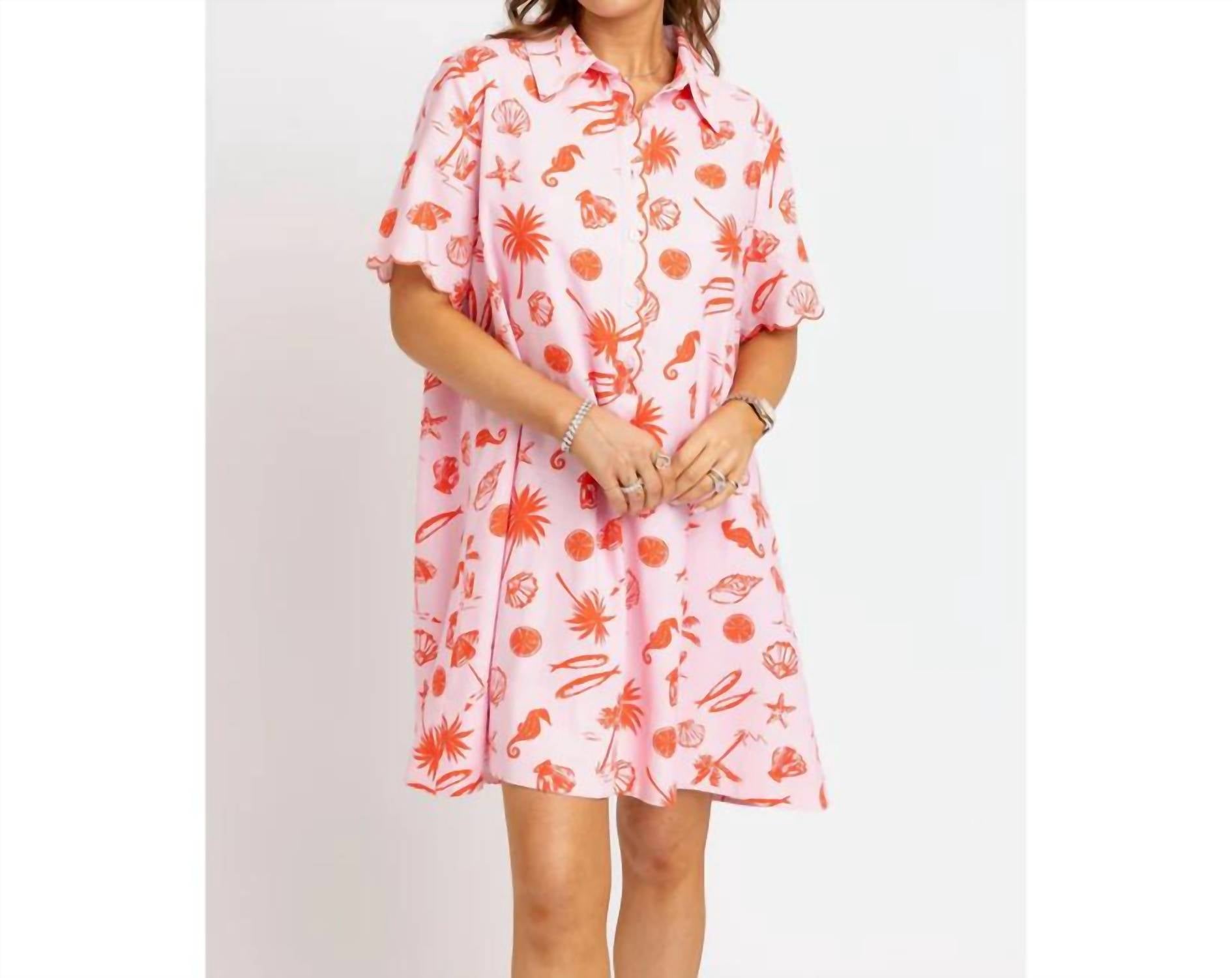 Karlie - Beach Linen Shirt Mini Dress