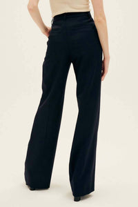NILI LOTAN Flavie Pant in dark navy - women's pants - alternate view