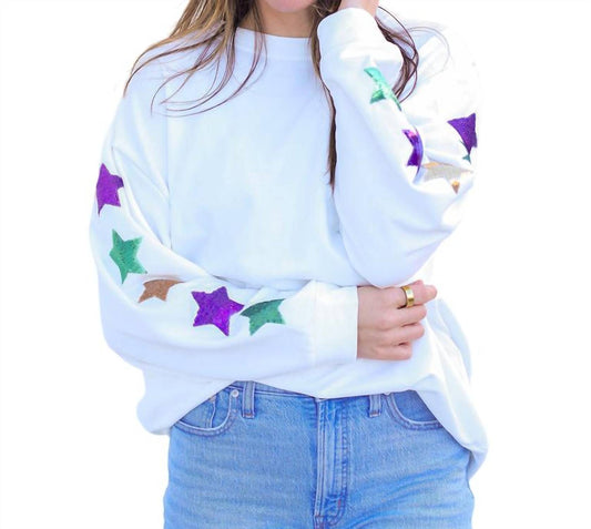 JULES MARDI GRAS STARS SWEATSHIRT