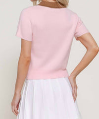Active Basic - Short Sleeve Vertical Stripe Polo Top
