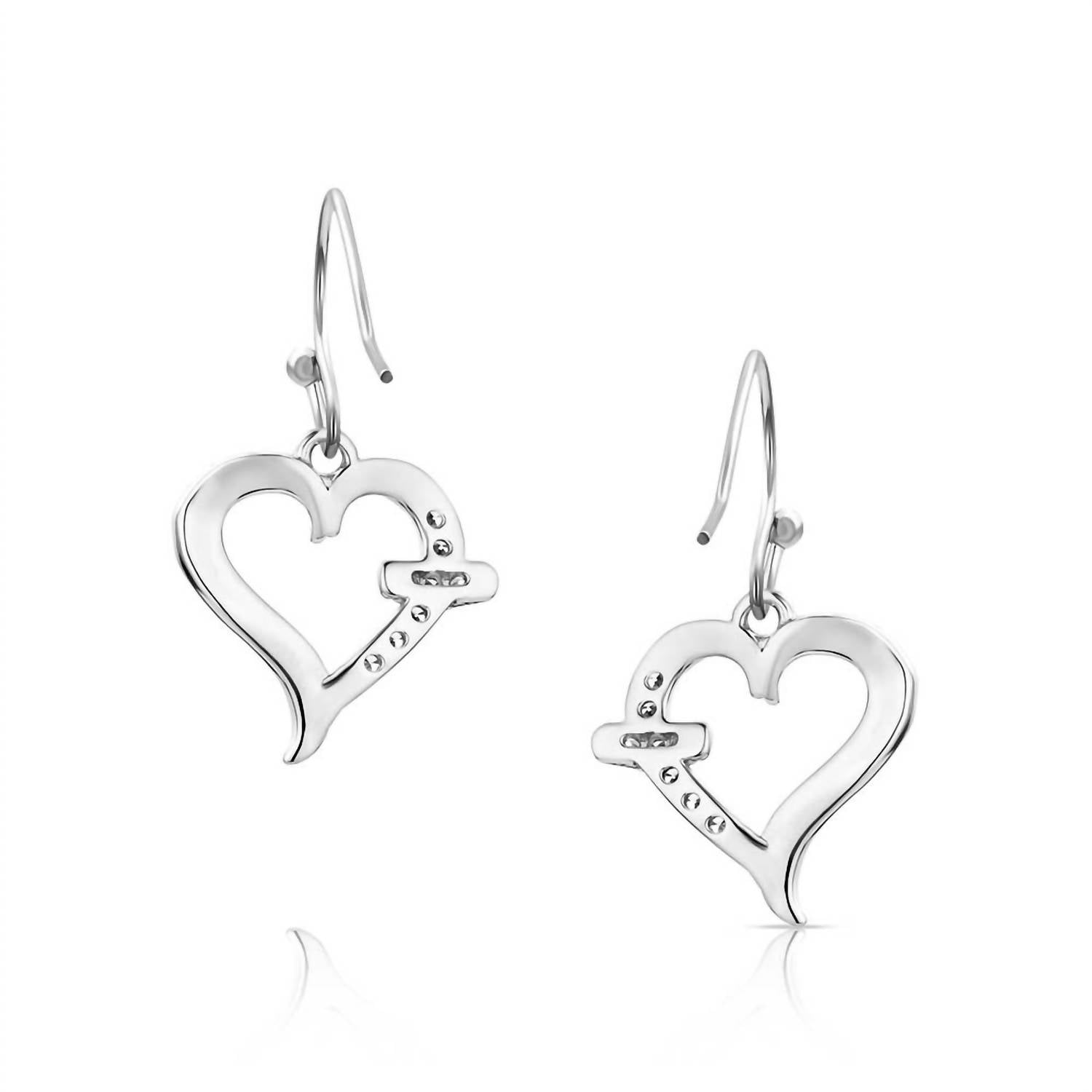 Montana Silversmiths - Women's With Love Heart Dangle Earrings