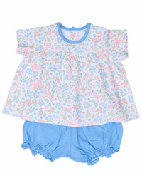 The Oaks Apparel - Girls Ava Ditsy Bow Bloomer Set