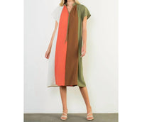 THML Colorblock Midi Dress in multi - women's dress