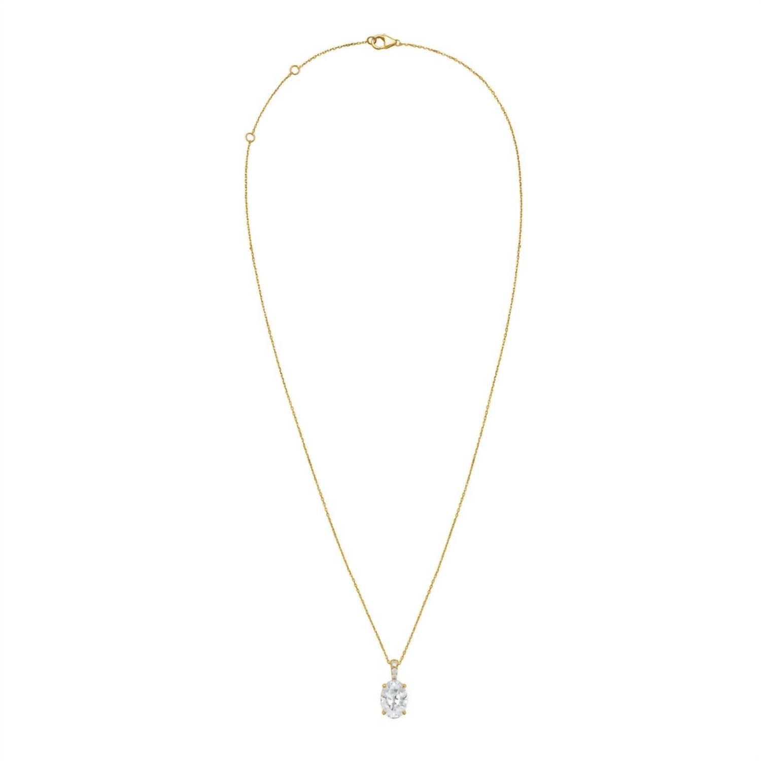 Diana M Jewels - Women's Lab Grown Diamond Solitaire Pendant Necklace