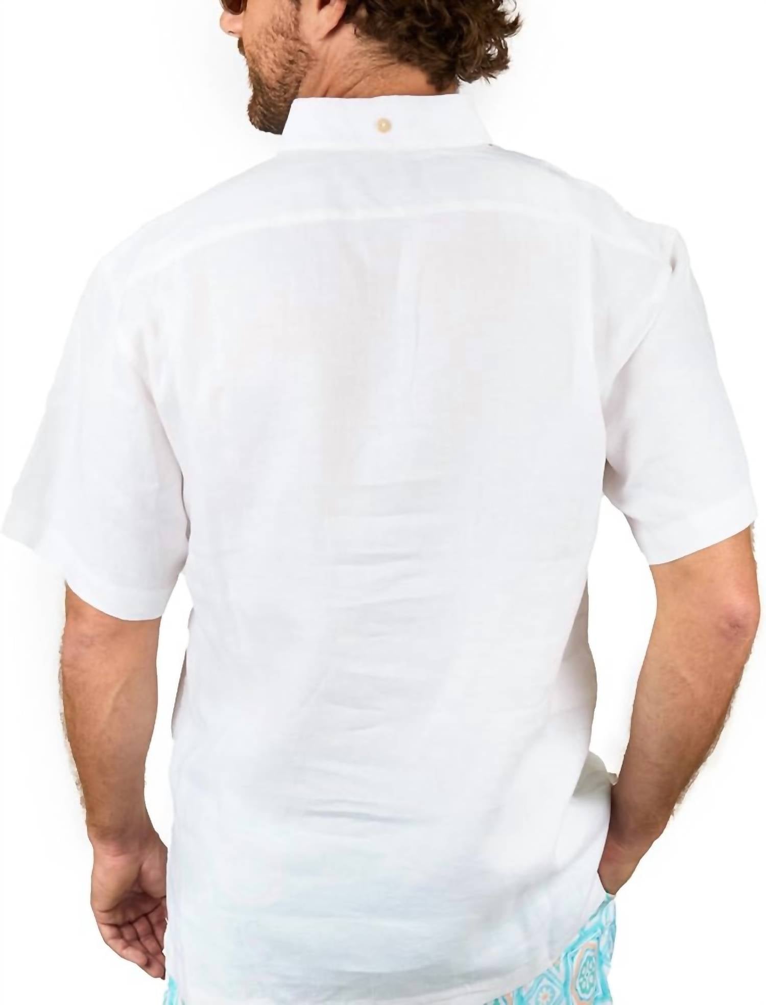 Kenny Flowers - The Casa Blanca Short Sleeve Linen Shirt