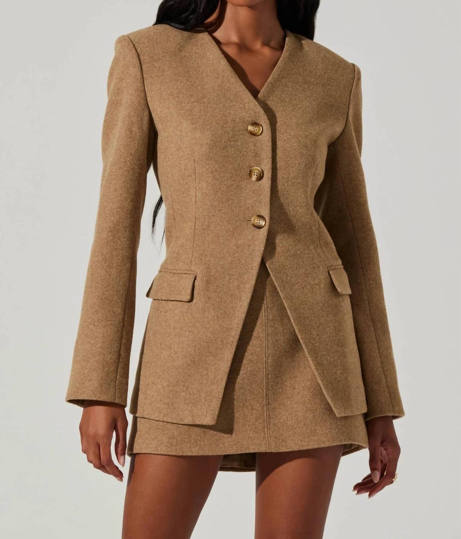 Astr - Laudine Wool Blend Mini Skirt
