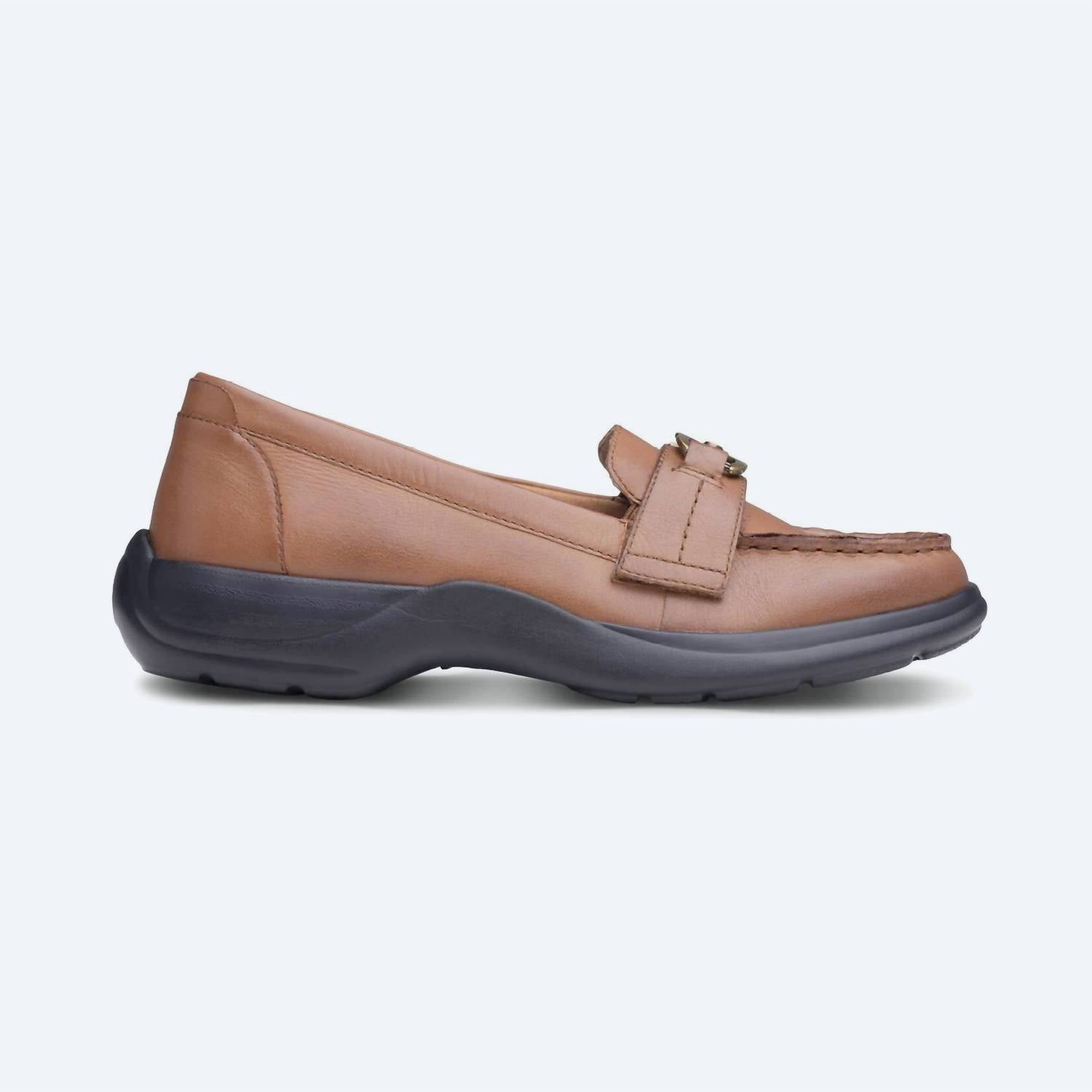 Dr. Comfort Shoes Women's Mallory Slip-on Dress Shoes in brown - women's flats - detail view