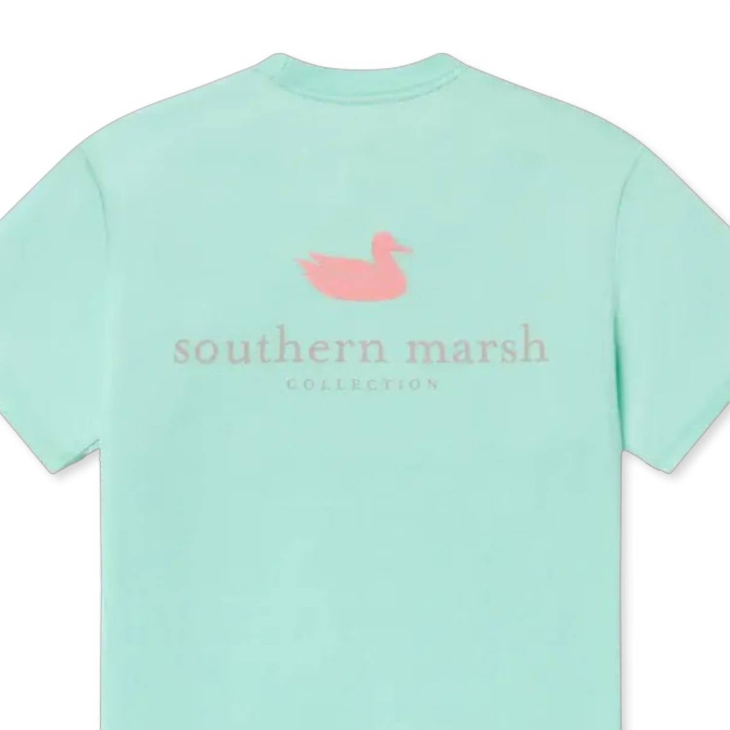 Southern Marsh Men's Seawash Short Sleeve Tee in bimini green - men's t-shirt - detail view