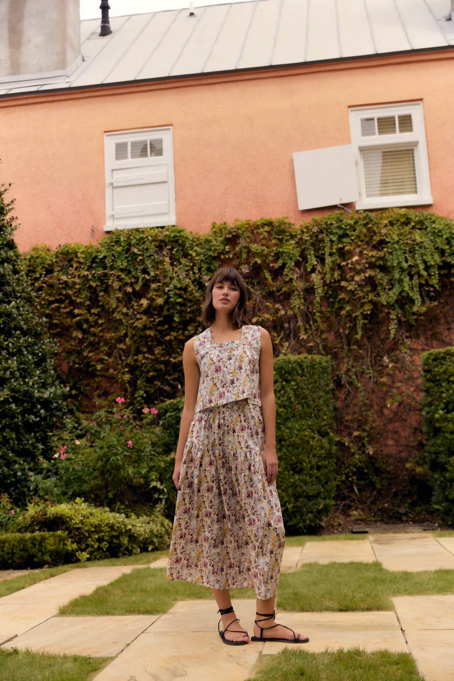 Olivia By Livro - Floral Petal Midi Skirt