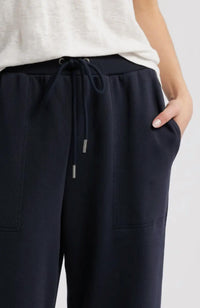 FRAME Women's Straight Leg Sweatpants in dark navy - women's pants - alternate view