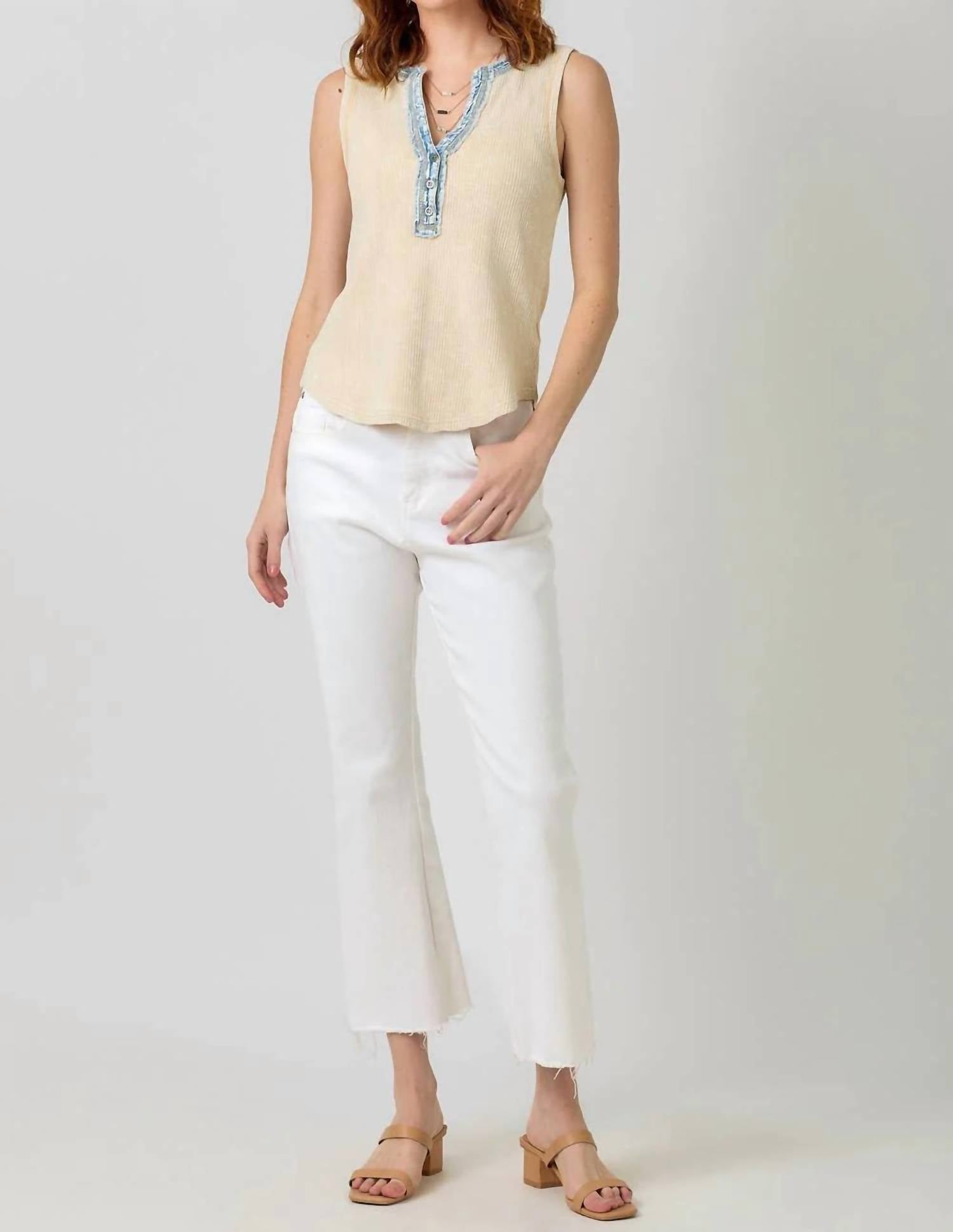Mystree - Washed Thermal Henley Top