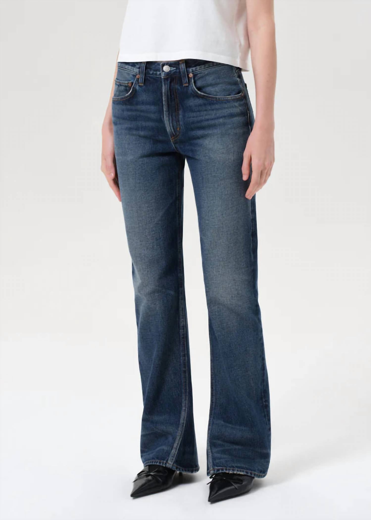 AGOLDE Kick Boot Jeans in stencil - women's pants