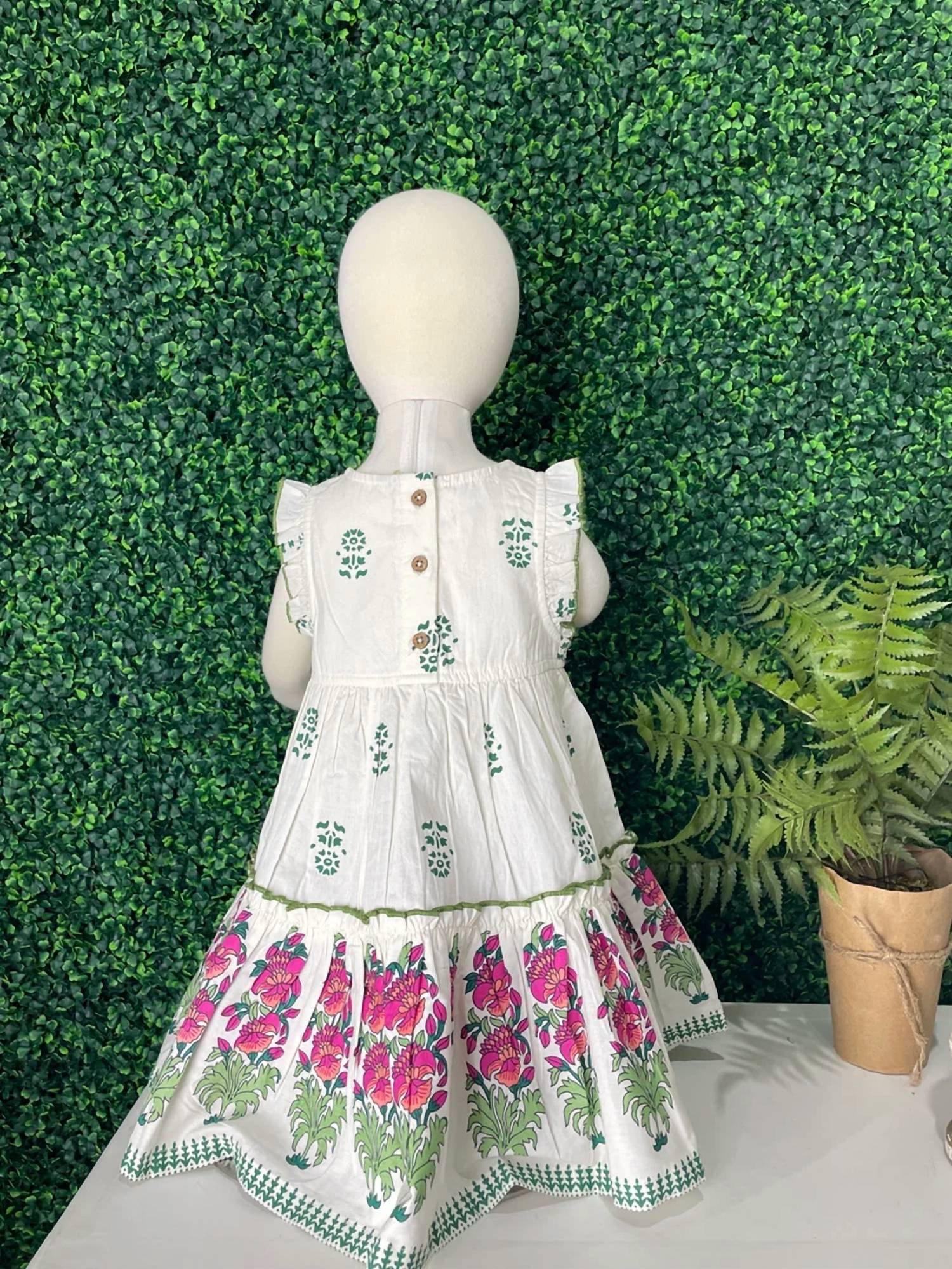 Mudpie - Girl's Block Print Dress