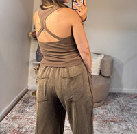 Mono B - Keyhole Ribbed Racerback Tank