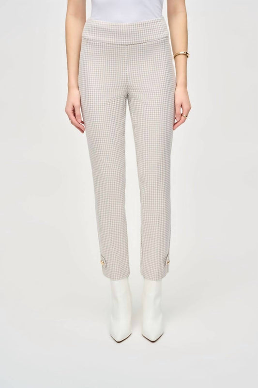 Joseph Ribkoff - Houndstooth Jacquard Slim Fit Pants