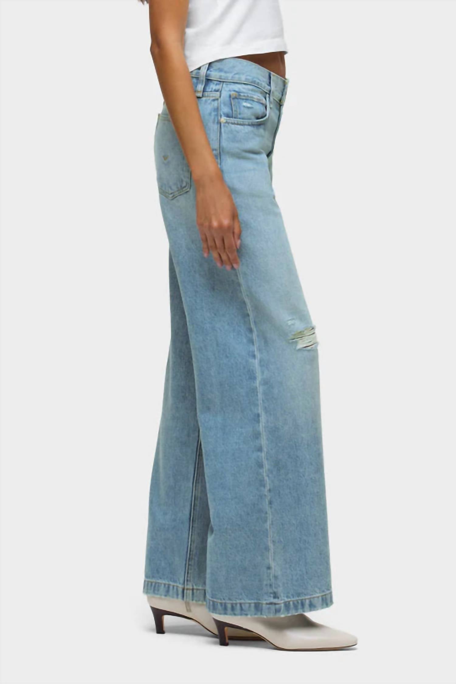 Hudson Rylee Low-Rise Loose Jean in monarch - women's jeans - detail view