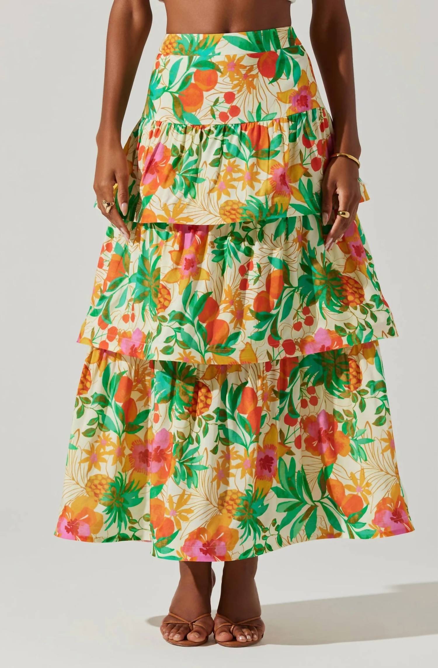 Astr - Rooni Tiered Maxi Skirt