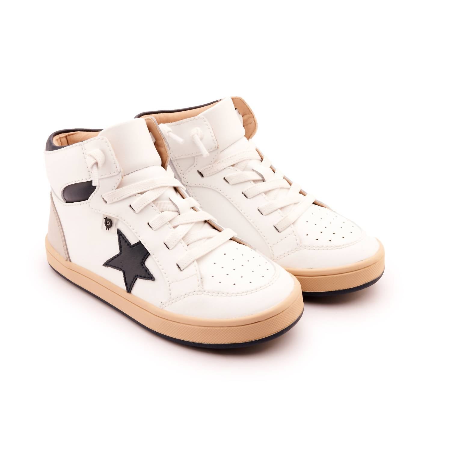OLDSOLES Kids' High Tops Star Tracker Sneakers in snow navy gris - kids' sneaker - detail view