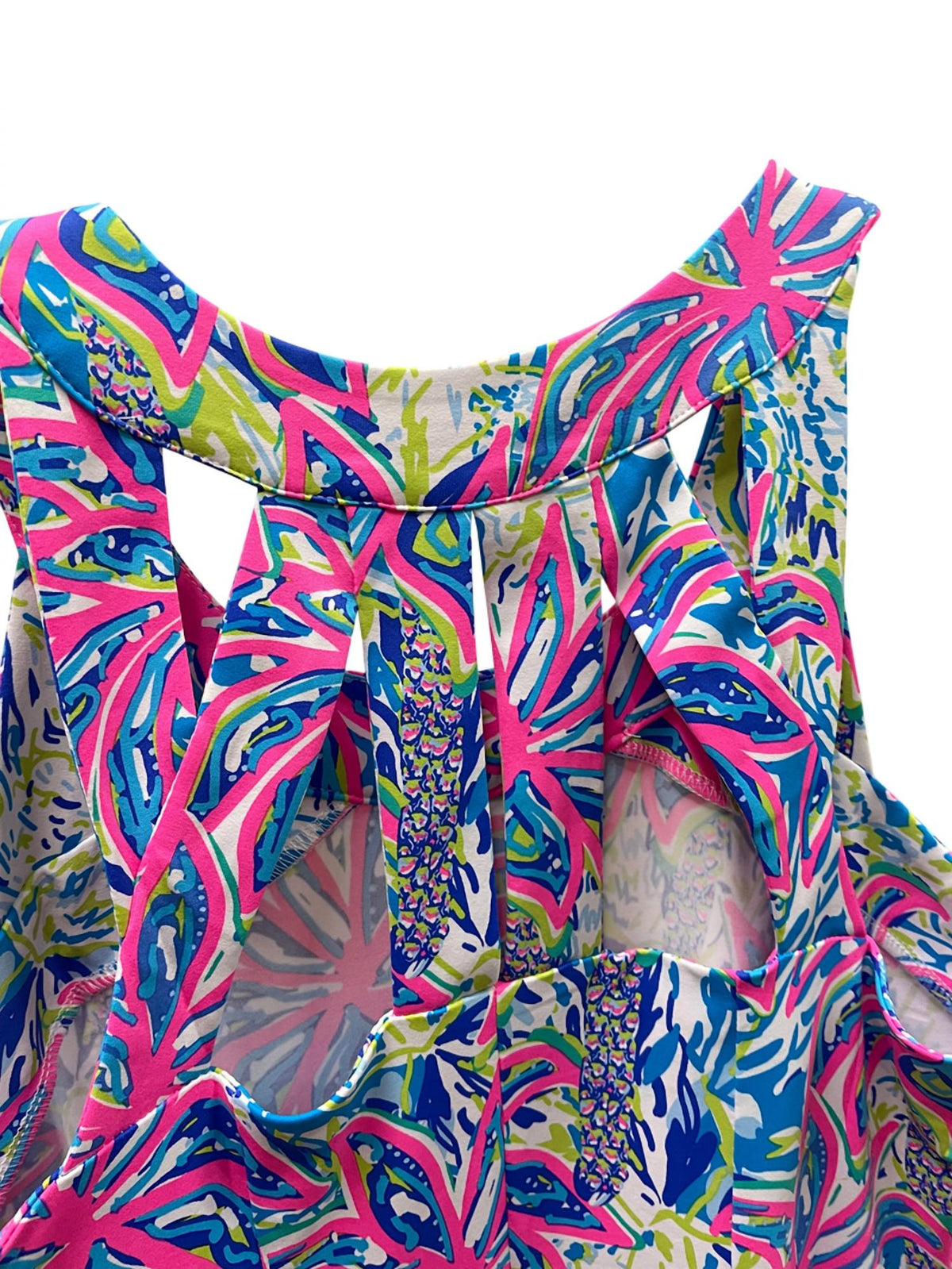 Lulu-B - Tropical Sleeveless Cutout Dress