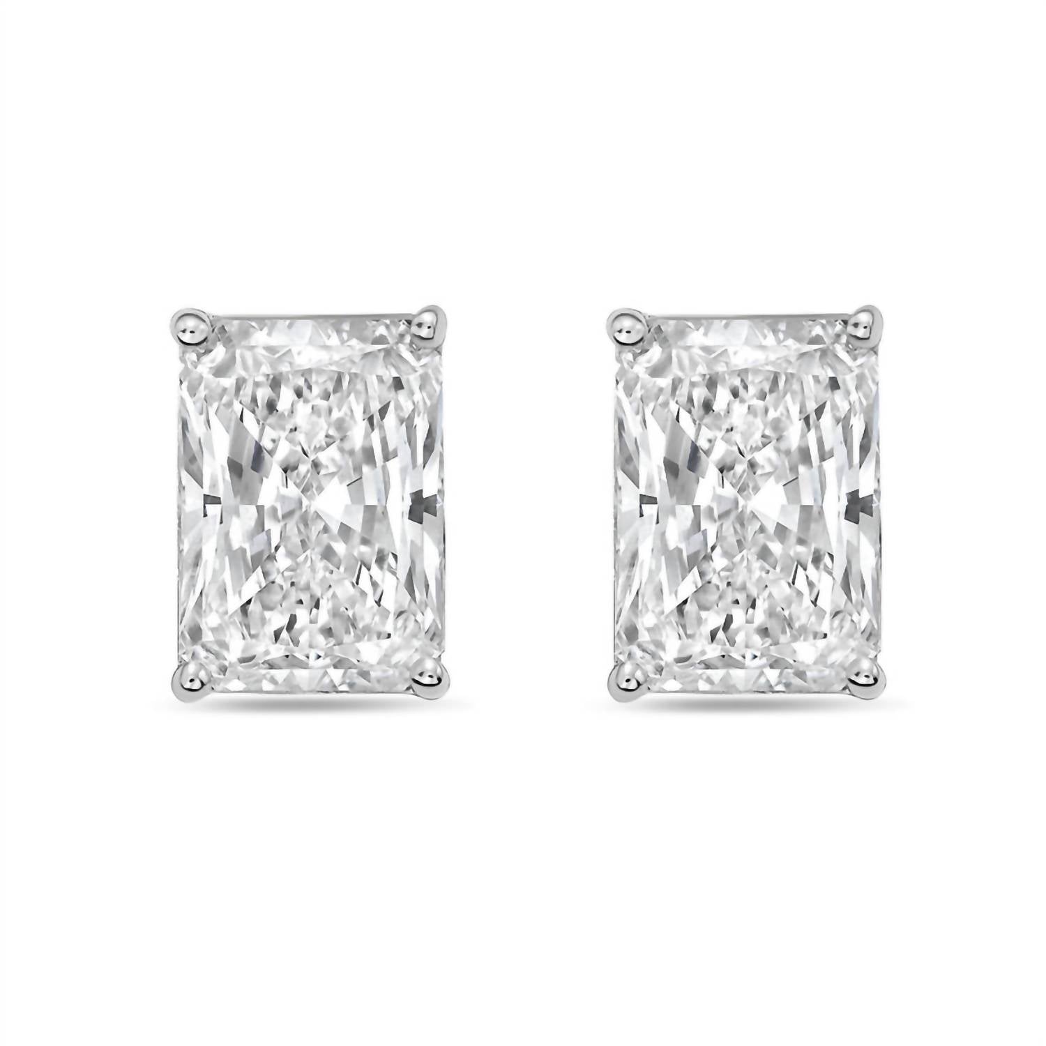 Diana M Jewels - Women's Radiant Lab-grown Diamond Stud Earrings (15.00 Tcw) - Grand