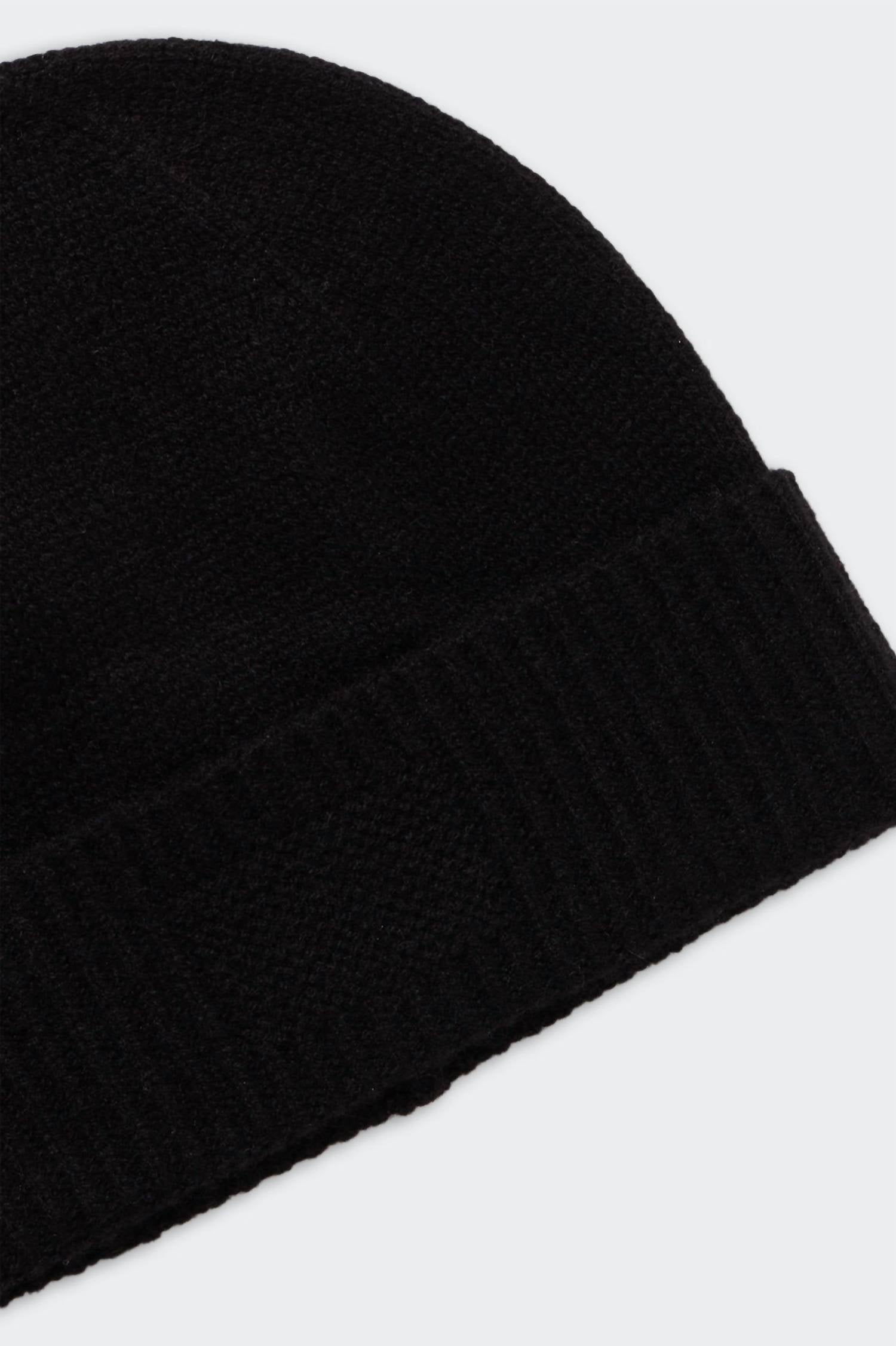 Guest In Residence Women's Rib Cuff Cashmere Beanie in residence women s rib cuff cashmere beanie in black - women's hat - detail view