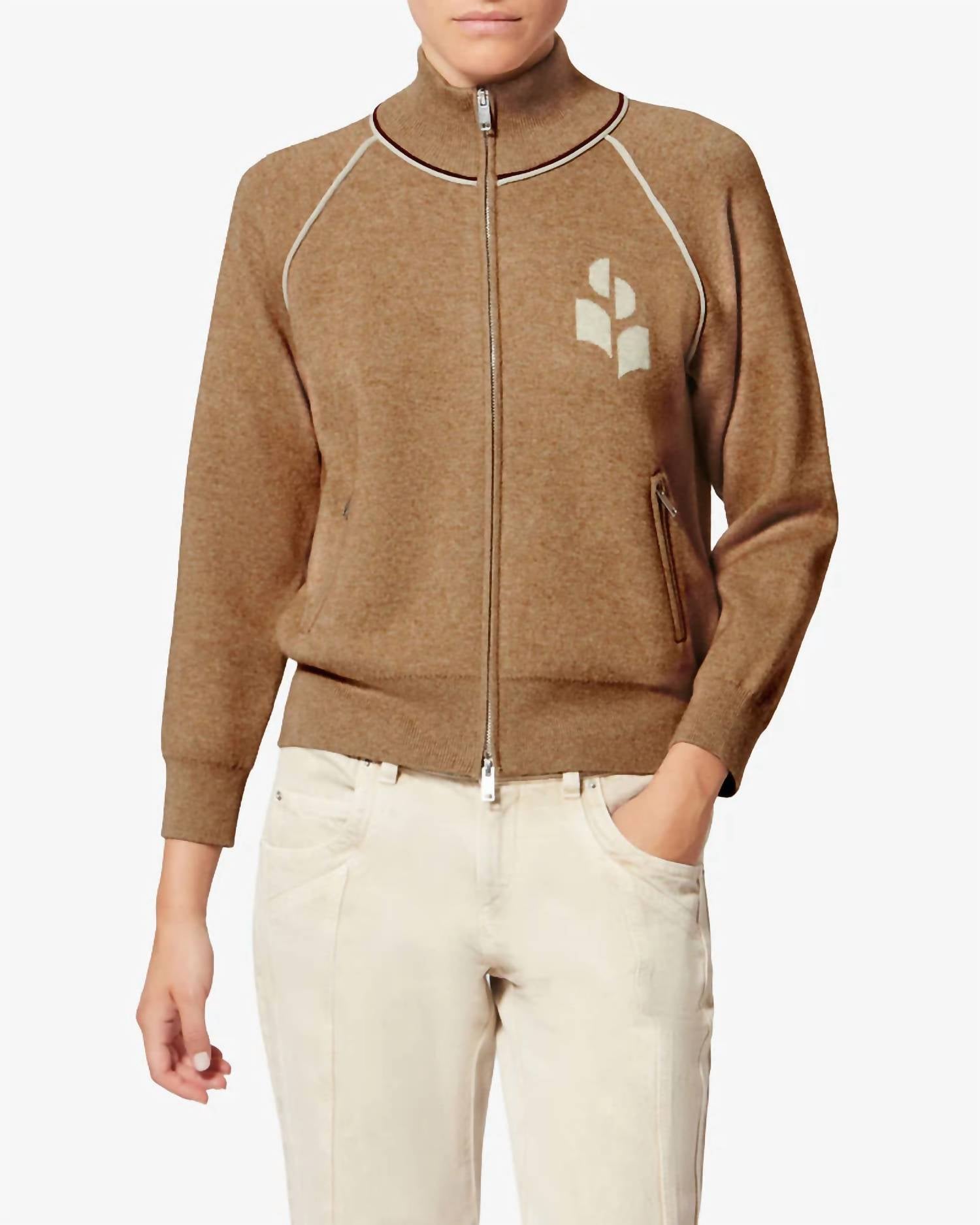 ISABEL MARANT Lanya Cardigan in camel - women's cardigan