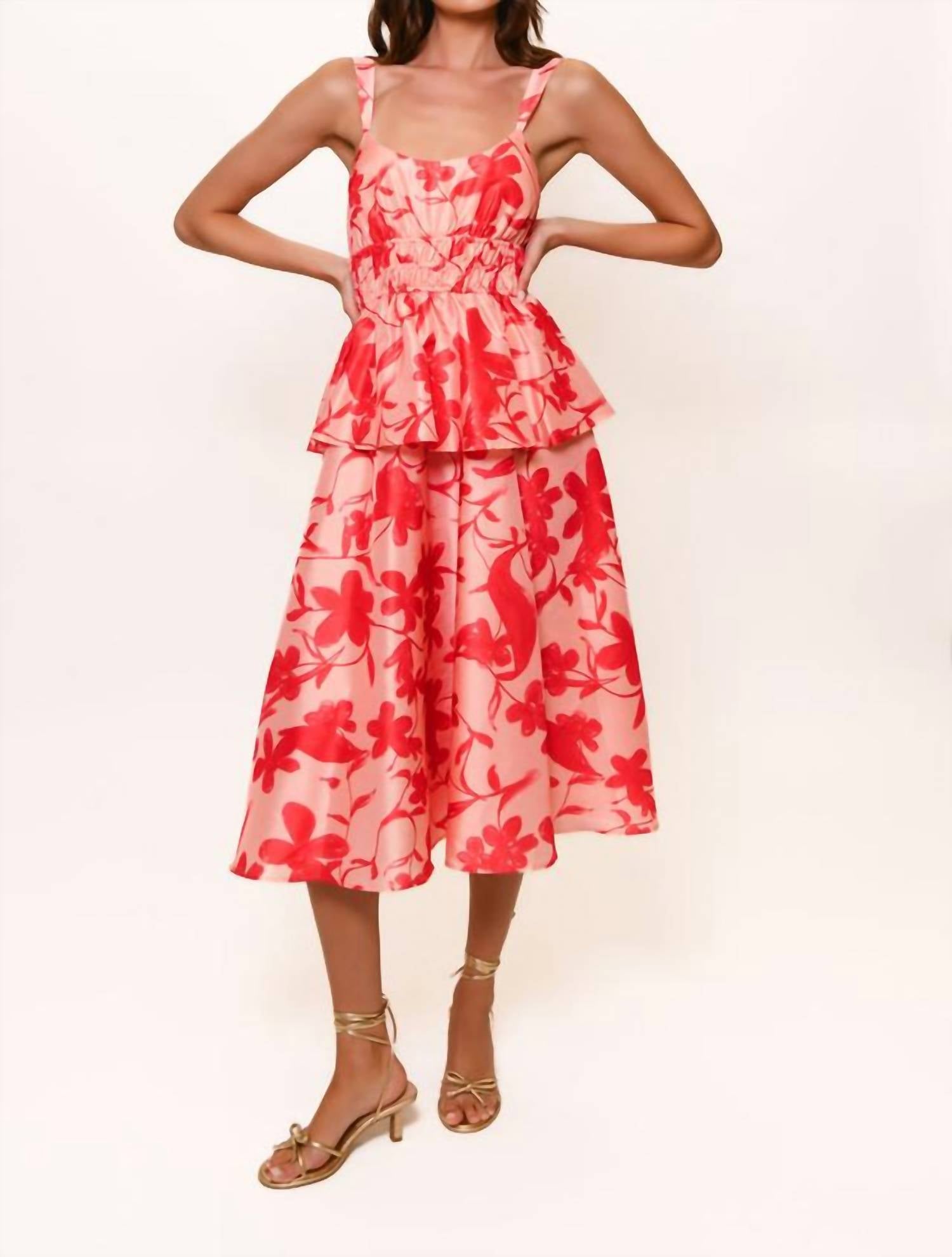 Hutch - Desirae Peplum Midi Dress