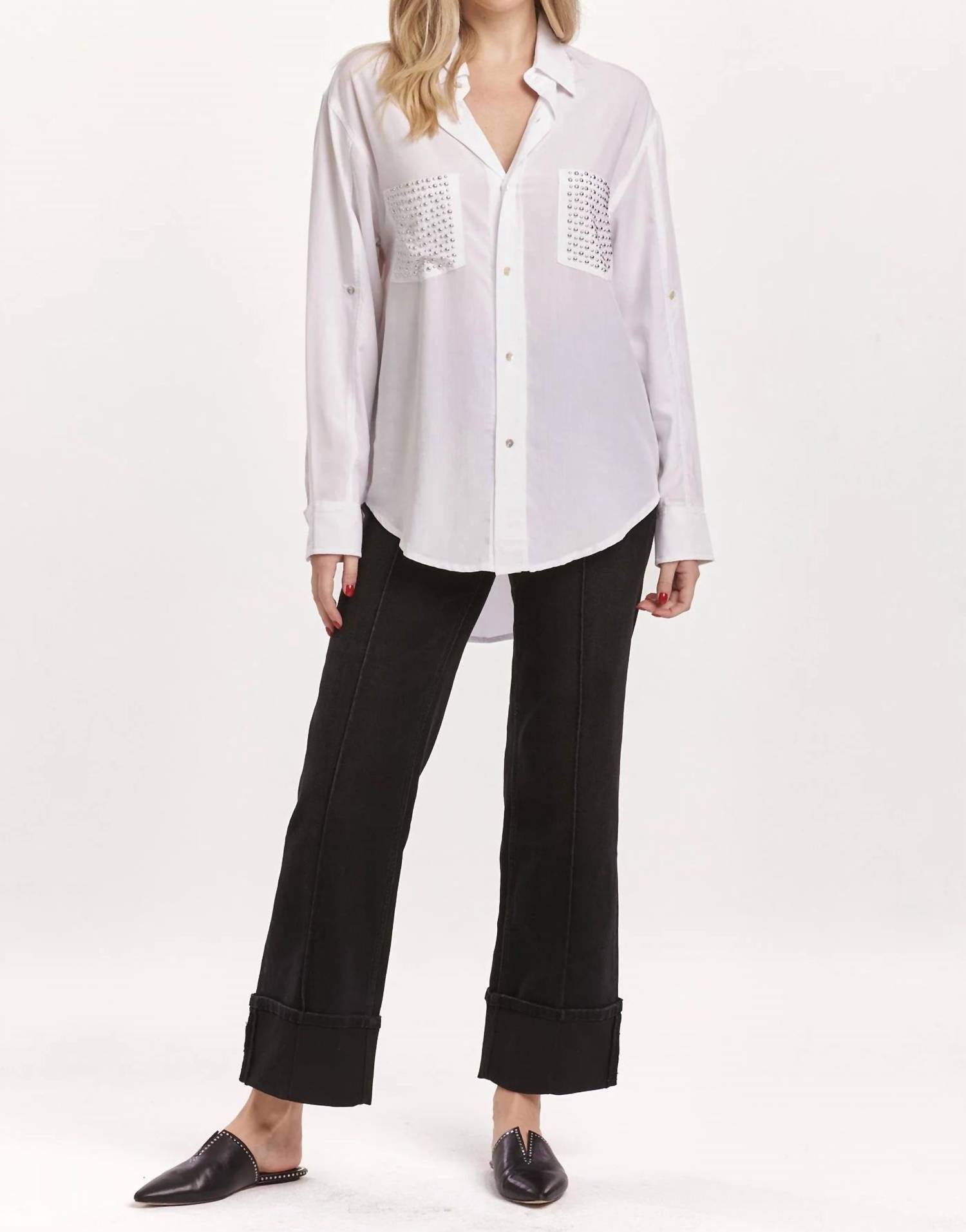 Dear John Denim - Lola Oversized Star Studded Button Up Shirt