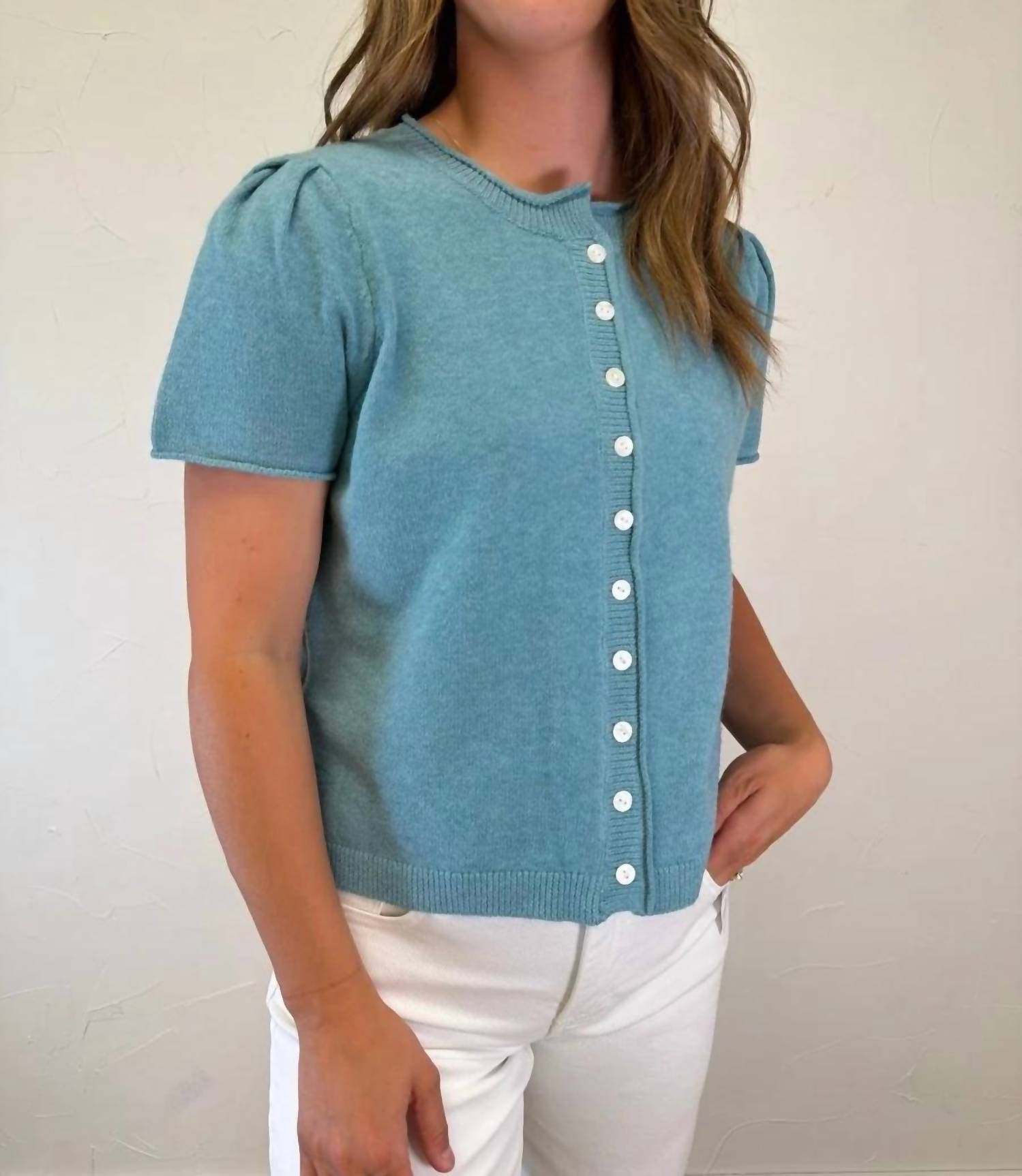 &Merci - Short Sleeve Sweater Cardigan