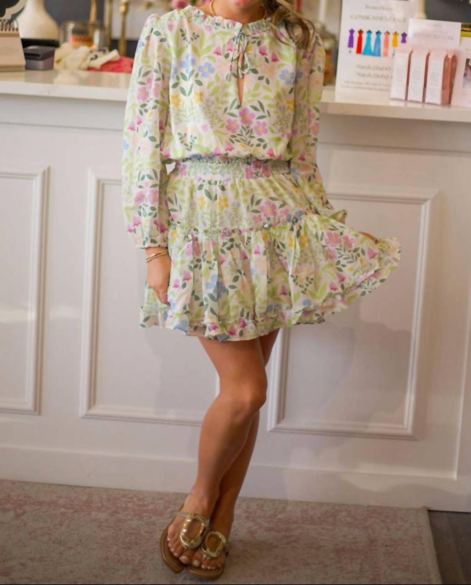 Sincerely Ours Freya Dress in wildflowers - women's dress - view 4