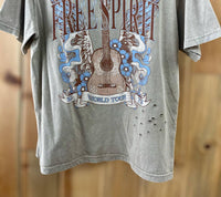 Zutter Women's Free Spirit Guitar Tee in mineral washed khaki - women's t-shirt