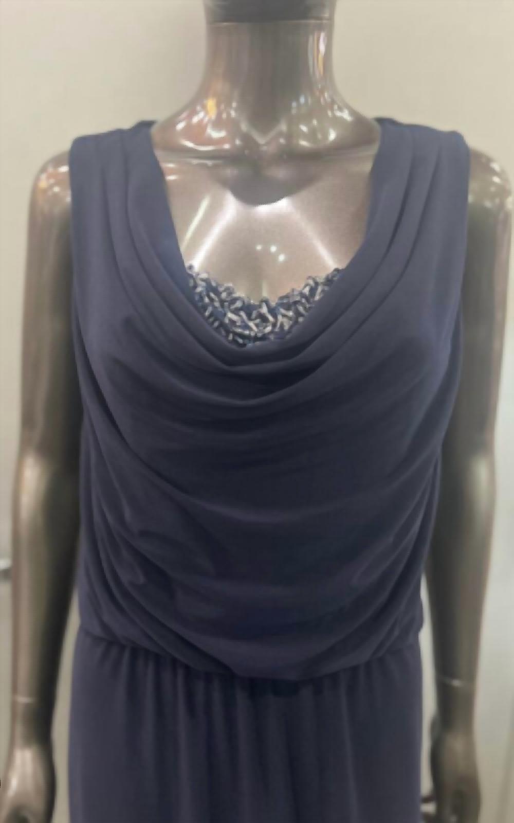 Js Boutique - Women's Blouson Top Long Dress