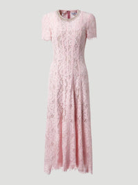 Self-Portrait - Lace Embellished Midi Dress