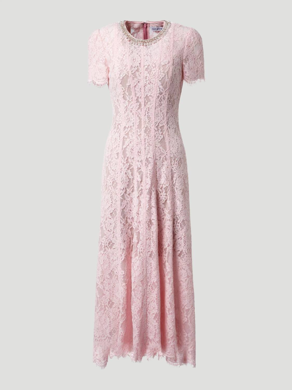 Self-Portrait - Lace Embellished Midi Dress