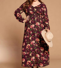 Oddi - Floral Button-down Maxi Dress