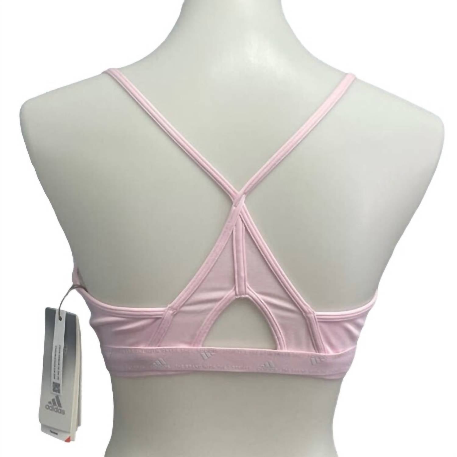 Adidas - Medium 40DD Pink Light Support Removeable Pads Training Sports Bra
