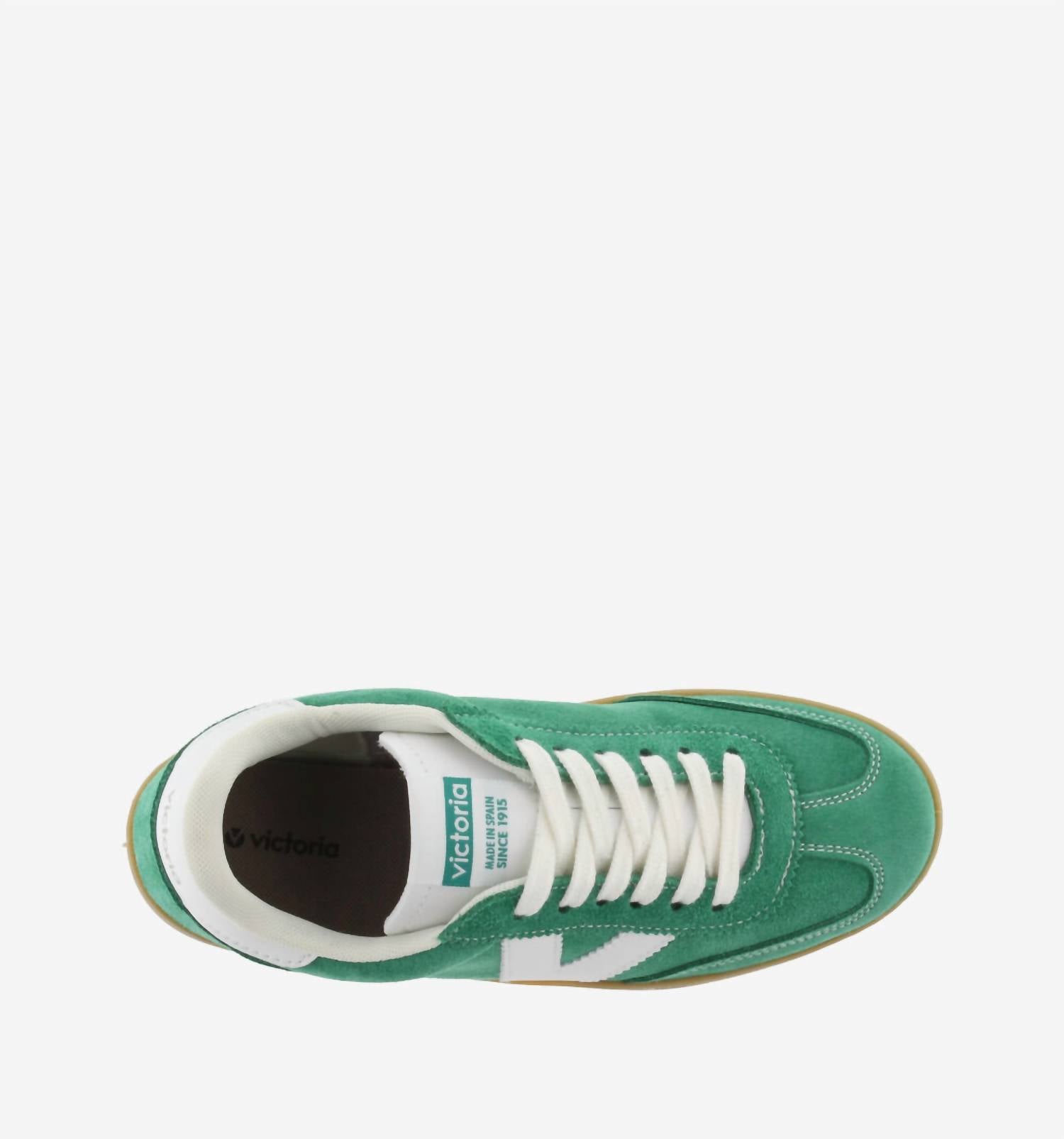 VICTORIA Unisex Berlín Ciclista Suede Retro Trainers Sneakers in verde - sneaker - view 4