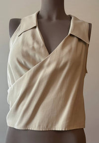 Fifteen Twenty - Women's Sleeveless Wrap Crop Top