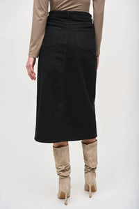 Joseph Ribkoff - Denim Front Slit Midi Jean Skirt
