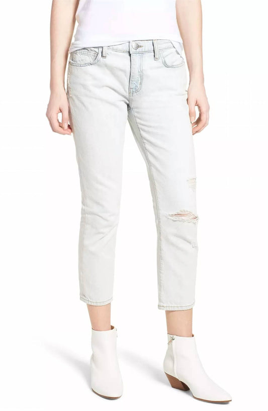 Current/Elliott - The Cropped Straight Leg Destroy Ankle Jean