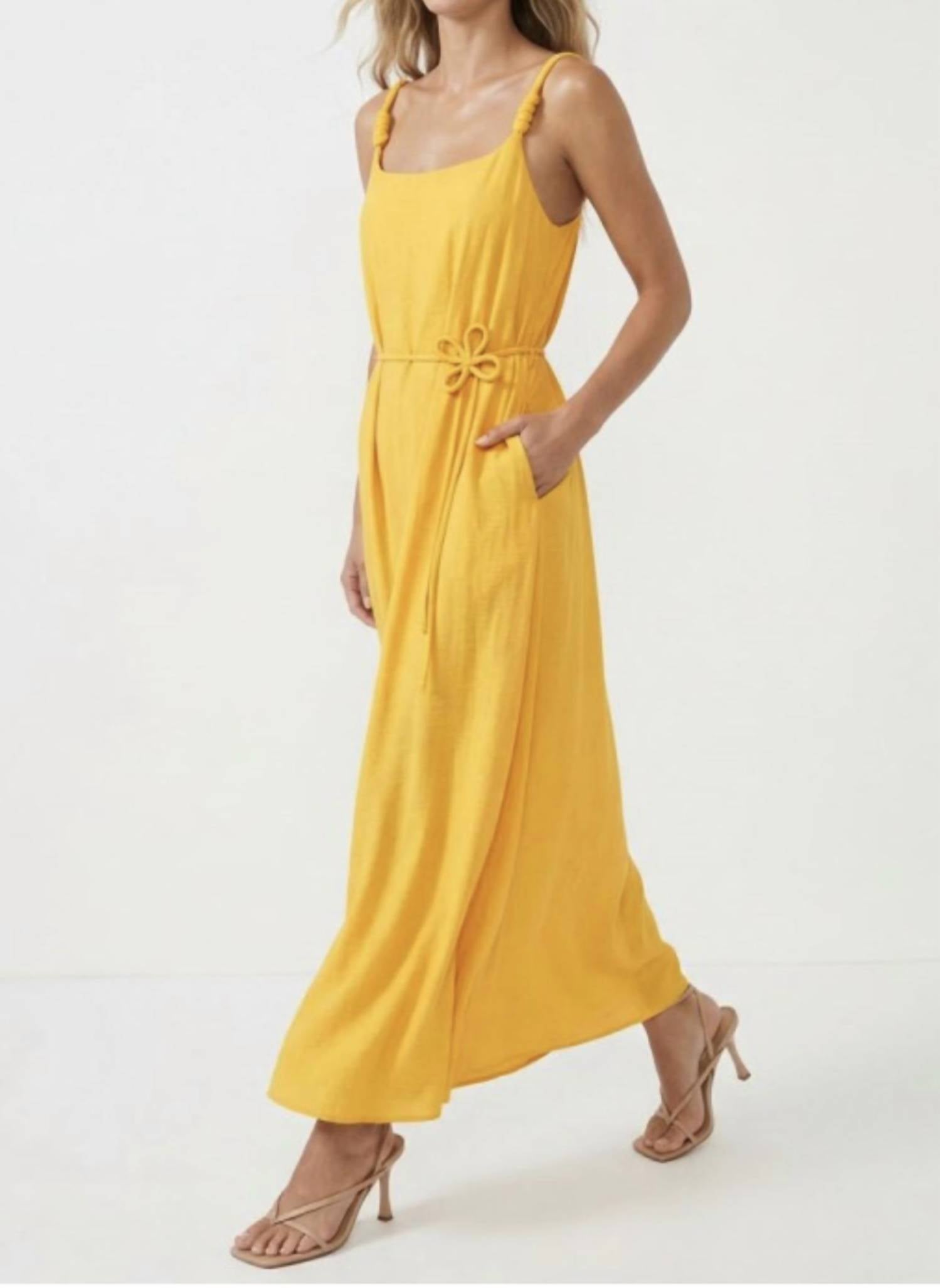 Naked Zebra - Flower Belt Maxi Dress